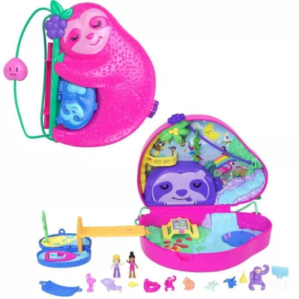 Polly Pocket-La Famille des Laisseux-Coffret 2 in 1, toy travel HRD40