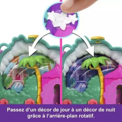 Polly Pocket-Le Jardin du Paon-Coffret 2 mini-figures and animals HWN97