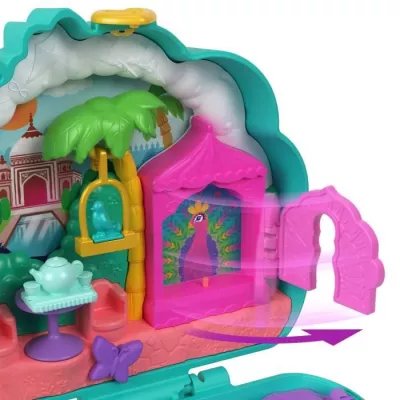 Polly Pocket-Le Jardin du Paon-Coffret 2 mini-figures and animals HWN97