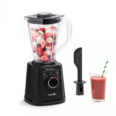 MOULINEX Blender, 2 L Unbreakable Lightweight Bowl, High Speed Blender, Powelix Life Blades, Easy Cleaning, PerfectMix + LM88A81