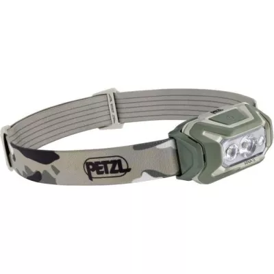 Lampe frontale étanche PETZL ARIA 2 450 lumens 3 piles incluses Camo