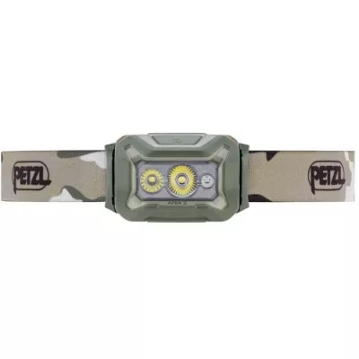 Lampe frontale étanche PETZL ARIA 2 450 lumens 3 piles incluses Camo