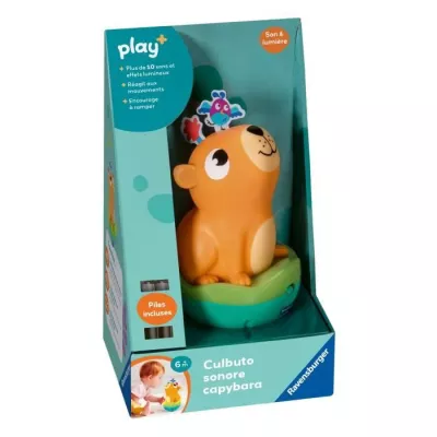 Ravensburger -PLAY + -Culbuto sonore capybara - Des 6 mois - version française - 34019