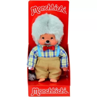 Peluche Monchhichi Papi 20 cm - BANDAI - Pour Enfant Garçon - Gamme Plush