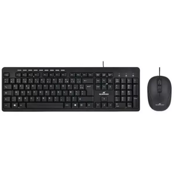 Pack Clavier Souris - BLUESTORK - PACK FIRST II - Filaire - Noir