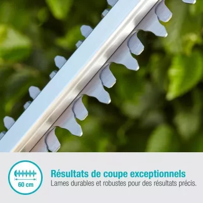 Taille-haies a batterie GARDENA - ComfortCut 60/18V - 18V - 60 cm (Livré avec batterie Li-ion 2,5Ah + chargeur)