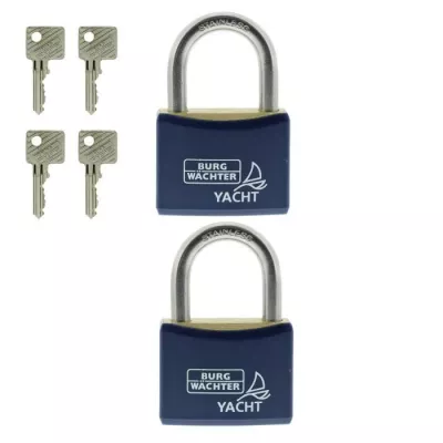 Set of 2 padlocks - BURG WACHTER - DUO 460 Neither 40 SB - Marine Inox, Doubl