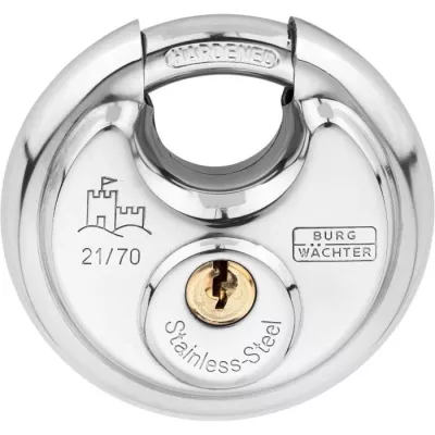 Cadenas cylindrique - BURG WACHTER - 21 70 SB - Acier inoxydable 70 mm