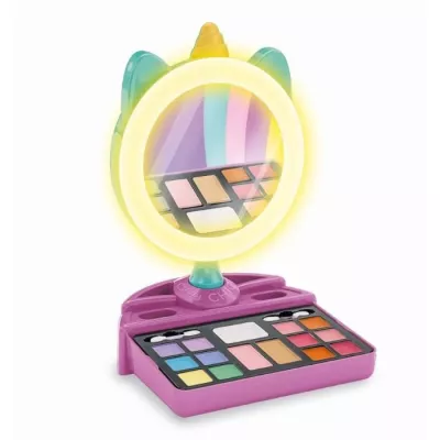 CLEMENTONI - Unicorn make-up mirror - Luminous ring - Make-up and accessories - 7 years