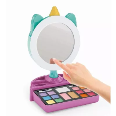 CLEMENTONI - Unicorn make-up mirror - Luminous ring - Make-up and accessories - 7 years