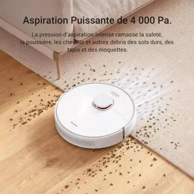 Dreame D10 Plus - Robot Aspirateur Laveur avec Vidange Automatique Poussiere - Stock jusqu'a 90 Jours de Poussiere- Navigation L