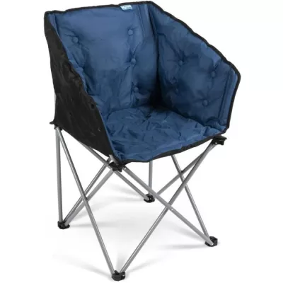 Fauteuil pliant - KAMPA - Tub Chair Midnight - Léger, matelassé, bleu nuit, structure acier, sac de transport, supporte 120 kg