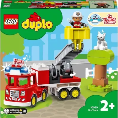 LEGO 10969 DUPLO Town Fire Truck, Educational Toy, Figurines, Save Animals, Educational Game, Children's Gift Of 2