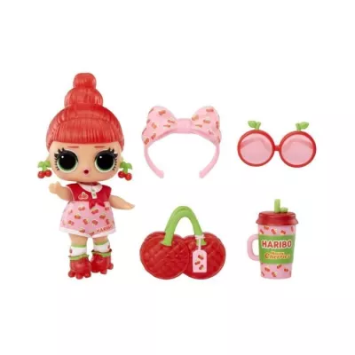 L.O.L. Surprise Loves Mini Sweets X Haribo PDQ - Poupée 7,5 cm + accessoires - Format distributeur de bonbon