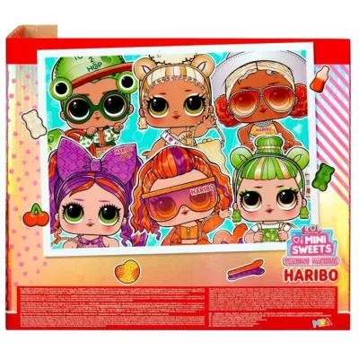 L.O.L. Surprise Loves Mini Sweets X Haribo PDQ - Poupée 7,5 cm + accessoires - Format distributeur de bonbon