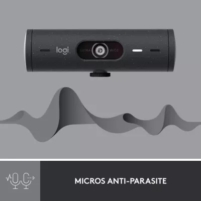 Webcam Logitech Brio 500 Webcam HD avec Deux Micros a Reduction de Bruit - Graphite