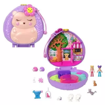 Polly Pocket-Café du Herisson-Coffret et figurines, toy de voyage HRD37