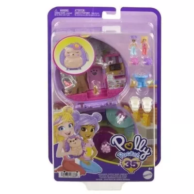 Polly Pocket-Café du Herisson-Coffret et figurines, toy de voyage HRD37