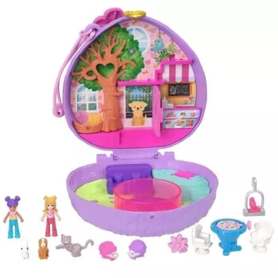 Polly Pocket-Café du Hérisson-Coffret et figurines, jouet de voyage HRD37