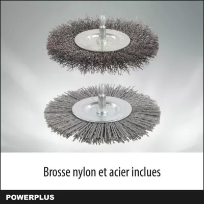 Powerplus Désherbeur Téléscopique Électrique POWXG6650 - Extracteur de Mauvaises Herbes, 400 W, avec Brosse en Nylon et en A