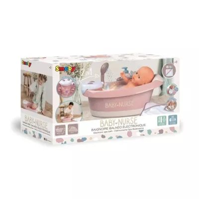 Balneo bath for children up to 42 cm - Smoby Baby Nurse - Water jets and bubbles - LED Lumieres - Made in France