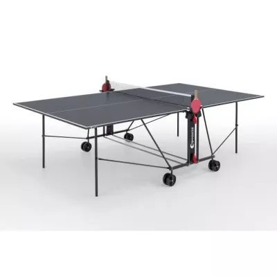 SPONETA - Table Tennis de table - Table Ping Pong Compacte - Usage Intérieur - Gris et noir