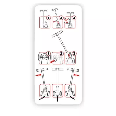 SKIDS CONTROL Trottinette steering - Bleu - 3 roues