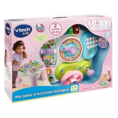 Bilingual Activity Table VTECH - Rose - For babies from 9 to 36 months