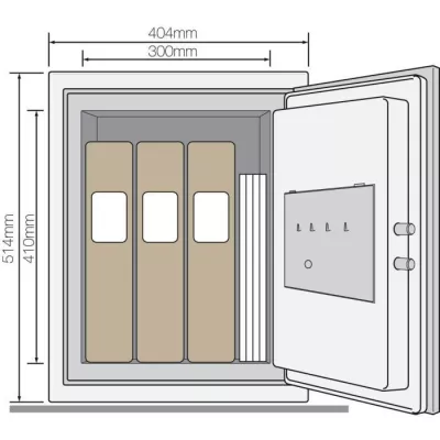 Fire retardant safe with electronic lock - YALE - Professional format - 36.9 L