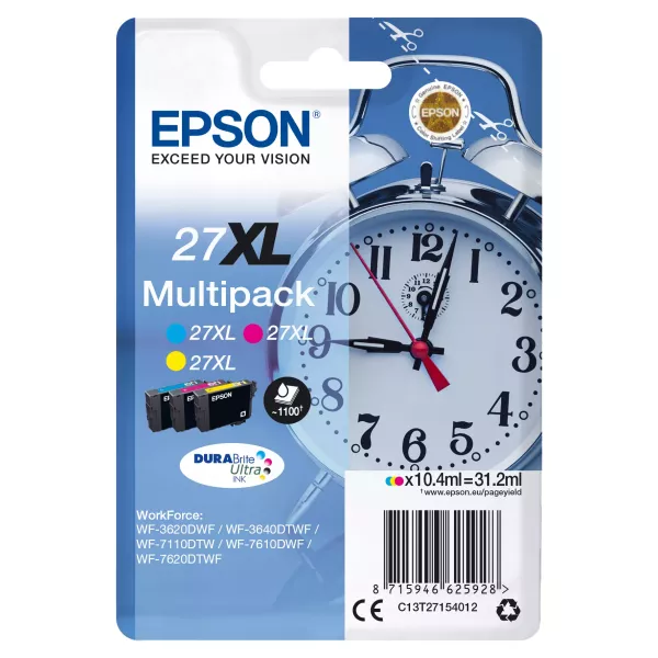 Epson Alarm clock Multipack "Réveil" 27XL - Encre DURABrite Ultra C,M,J