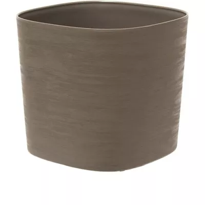 Pot avec réserve d'eau - GARDEN ID Respect - Taupe 20 x 20 cm - 100% déchets ménagers - 100% recyclable - Surface structurée