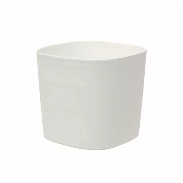 Pot avec réserve d'eau - GARDEN ID Respect - Blanc 25 x 25 cm - 100% déchets ménagers - 100% recyclable - Surface structurée