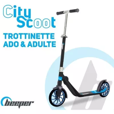 Mechanical scooter - Beeper City Scoot - Wheels 8'' - Front suspension - Black frame - With handlebar brake