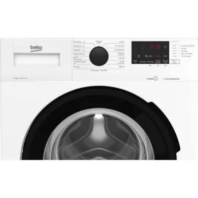 Lave-linge hublot BEKO WUV82221BW - 8 kg - Induction - L60cm - 1200 trs/min - Classe A - Blanc