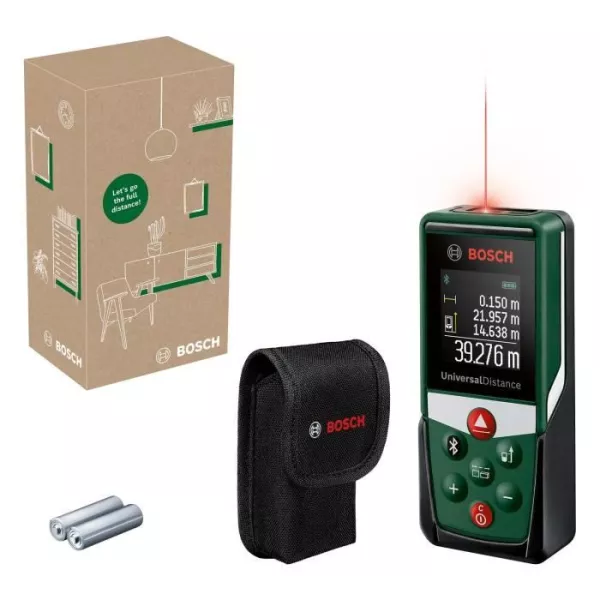 Télémetre laser UniversalDistance 40 C Bosch (mesure précise de distances jusqu'a 40 m, connectivité Bluetooth, fonctions de