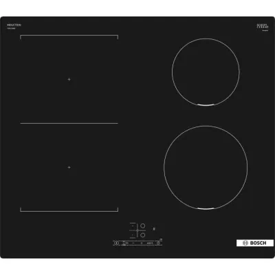 Table induction 60cm - BOSCH SER4 - PVS611BB6E Noir - 4-foyers