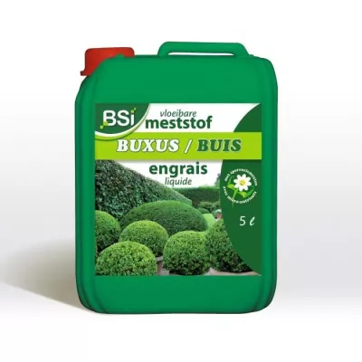 BSI - Engrais Minéral Pour Buis - Pour Les Especes De Buis - Oligo-Eléments Soluble Dans l'Eau - 5L