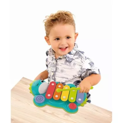 BabyClementoni - Xylodino - Xylophone - Musical Dinosaur Toy - 5 Colored Blades