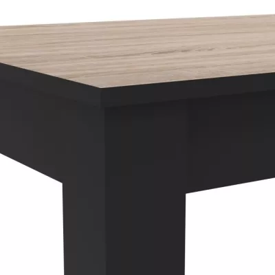 DEMEYERE Table a manger - Décor chene brossé - WAYNE - L 138,4 x P 90 x H 77,1 cm