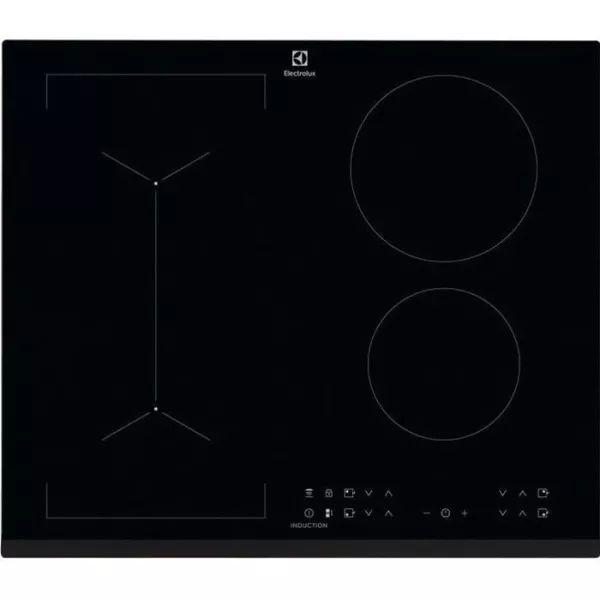 Table de cuisson ELECTROLUX - 4 foyers - L60 x 67,80 cm - LIV6343 - 7350W - Revetement verre - Noir