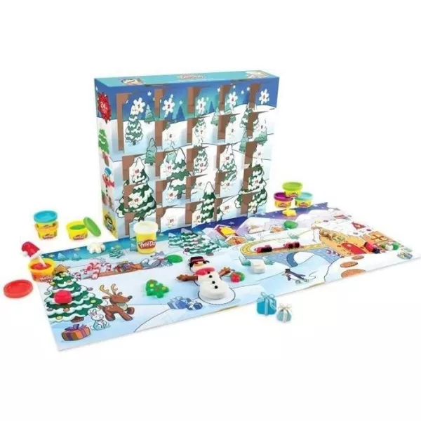 PLAY-DOH Advent Calendar - 24 Surprises - 24 Pots of Dough - Activity Mat for Children Ages 3 and Up