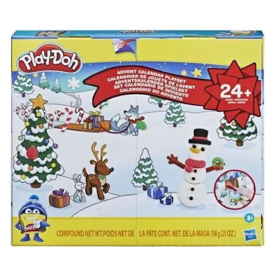 Calendrier de l'Avent PLAY-DOH - 24 surprises - 24 Pots de pâte - tapis d'activité pour enfants des 3 ans