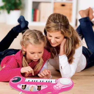 Piano électronique pour enfants Barbie avec effets lumineux et microphone - 24 touches