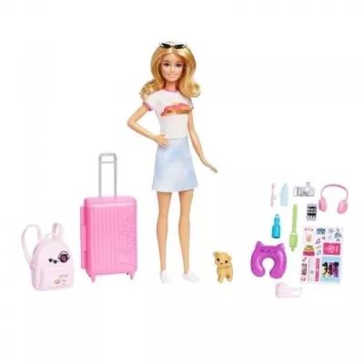 Barbie-Barbie en Voyage-Coffret avec chiot et accessoires HJY18