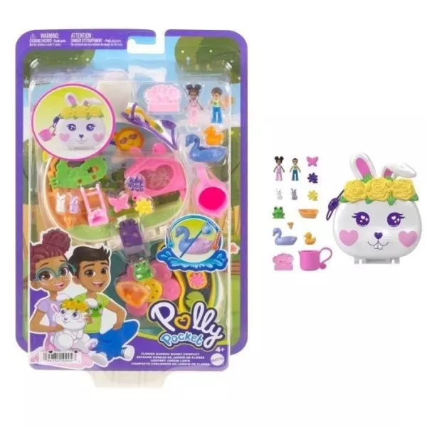 Polly Pocket-Coffret Garden Rabbit 2 mini figures and 12 accessories HKV36