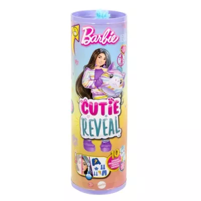 Barbie-Barbie Cutie Reveal-Poupée zebre Reve Coloré avec 10 surprises HRK39