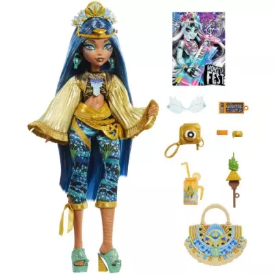 Monster High-Double Cleo De Nile with outfit for the Monster Fest HXH81