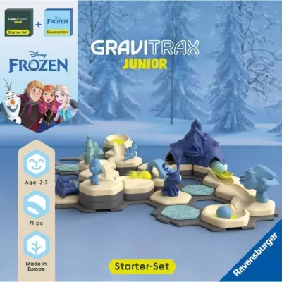 Ravensburger-Gravitrax Junior Starter Set La Reine des Neiges-Jeu de construction STEM-Circuits de billes-71 pieces-Des 3 ans-73