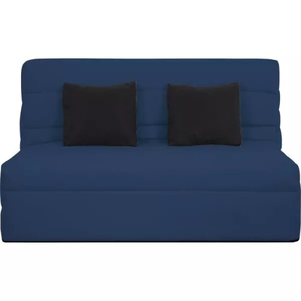 Banquette BZ 2 places - DUNLOPILLO - ReVEUR - Matelas Slyde 13cm - Bleu