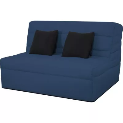 Banquette BZ 2 places - DUNLOPILLO - ReVEUR - Matelas Slyde 13cm - Bleu